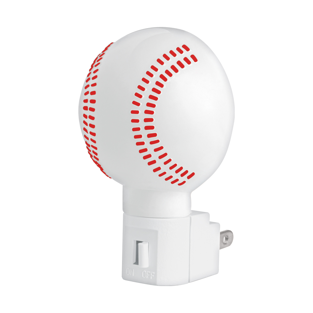 Luz de noche con lámpara E12, pelota de béisbol, VOLTECK LUZ-15
