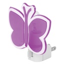 Luz de noche con lámpara E12, mariposa, VOLTECK LUZ-12