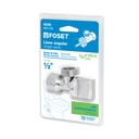 Llave angular 1/2', 1/4 de vuelta, roscable, blíster, FOSET ANG-01BL