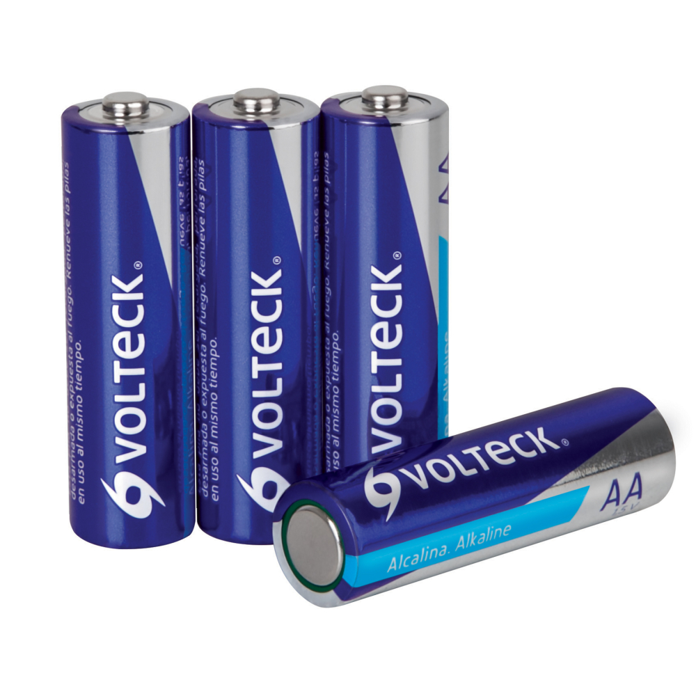 Blíster con 4 pilas alcalinas AA, VOLTECK AL-AA