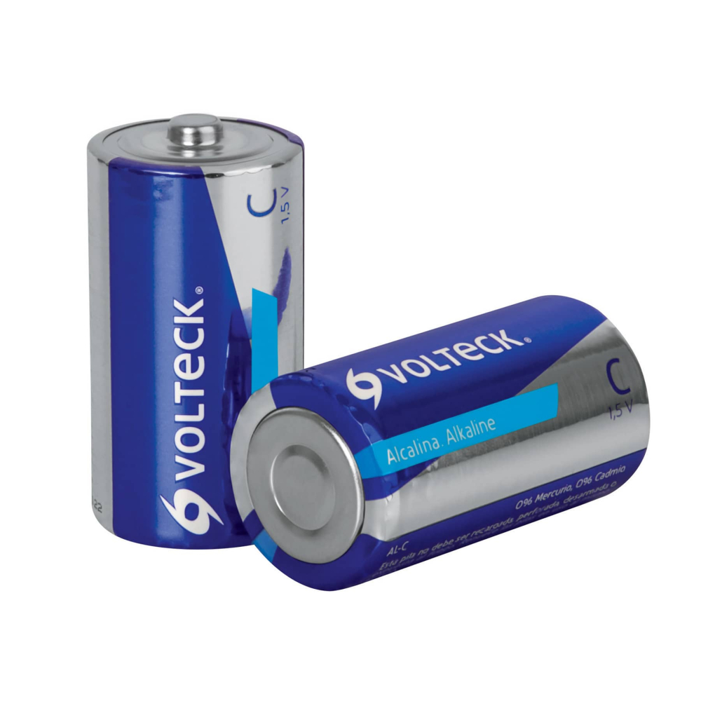Blíster con 2 pilas alcalinas C, VOLTECK AL-C