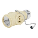 Portalámpara de baquelita, con interruptor de cadena VOLTECK POBA-17