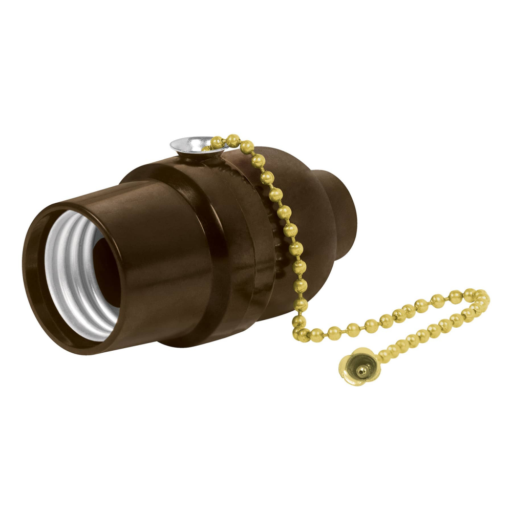 Portalámpara de baquelita, con interruptor de cadena VOLTECK POBA-18