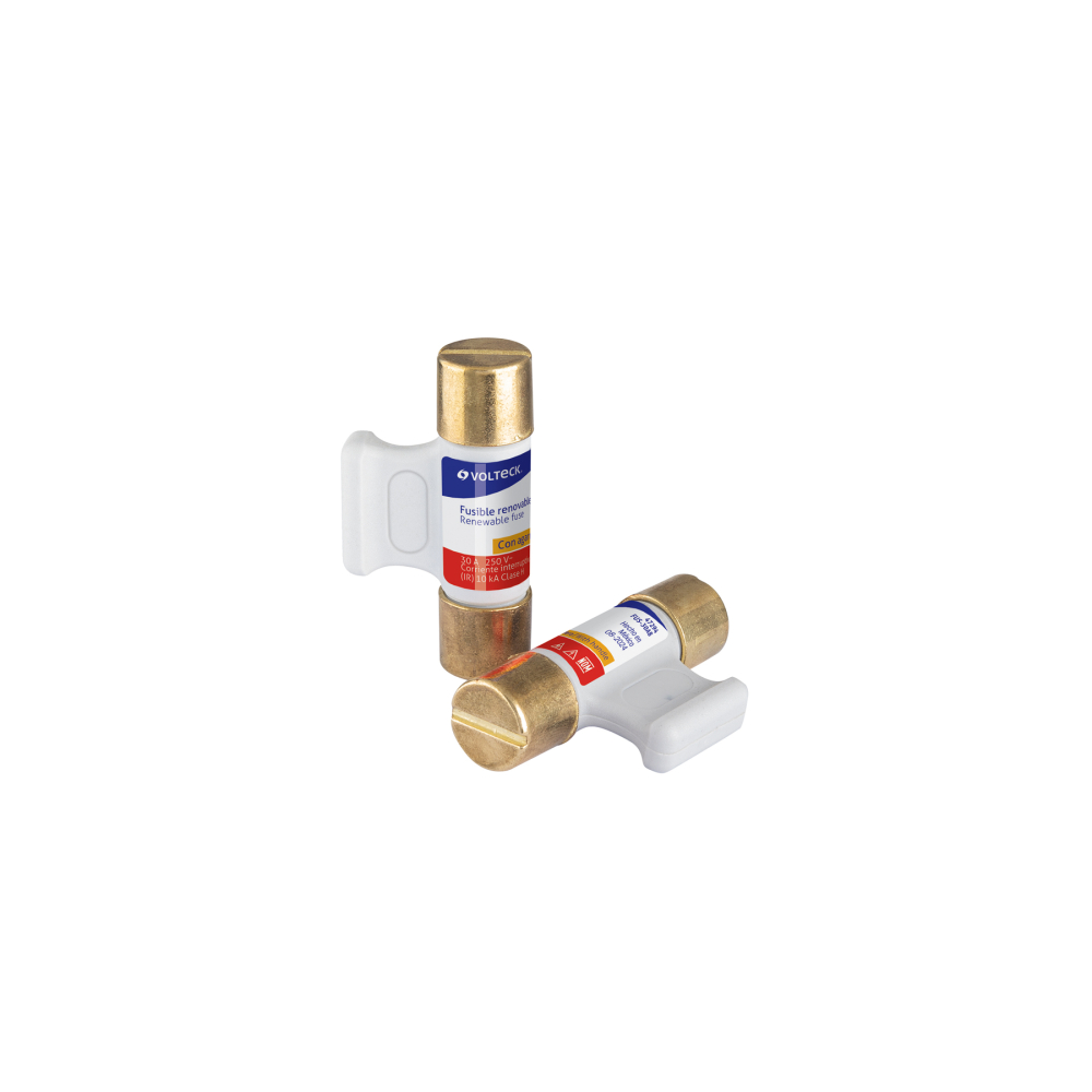 Blíster con 2 fusibles 30 A con agarradera, VOLTECK FUS-30AB