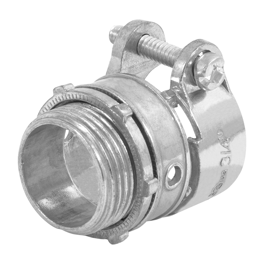 Conector recto 3/4' para tubo flexible metálico, VOLTECK CTF-3/4R