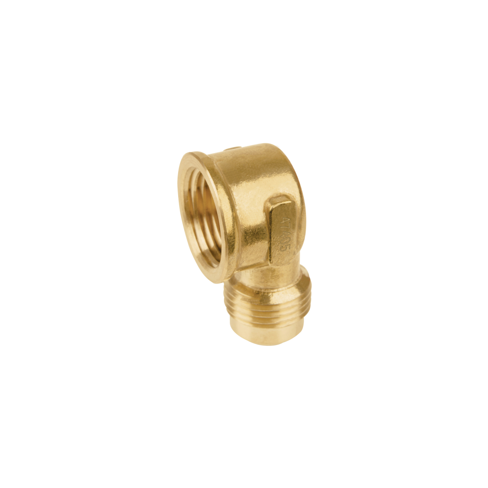 Codo para estufa a 90° de latón de 1/2 x 1/2', FOSET CLG-523