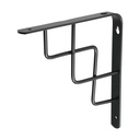 Ménsula reforzada negra 8 x 8', diseño escalera, FIERO MED-8NE