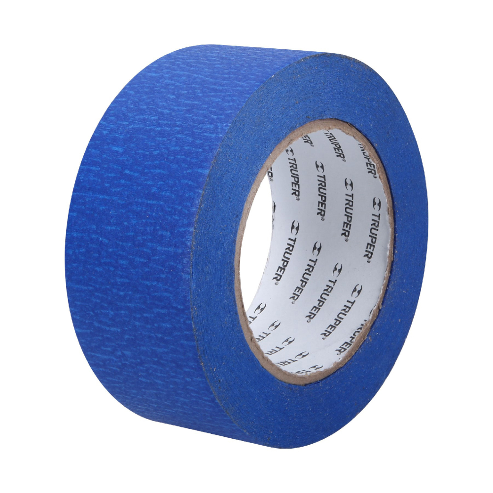Cinta masking tape azul de 2' x 50 m para pintor, TRUPER MSK-2A