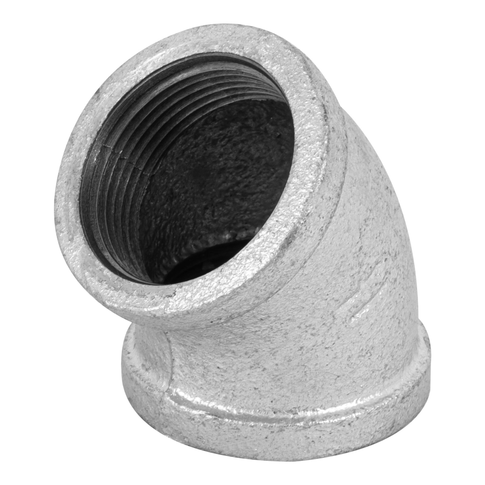Codo 45° acero galvanizado de 1-1/4', FOSET CG-864