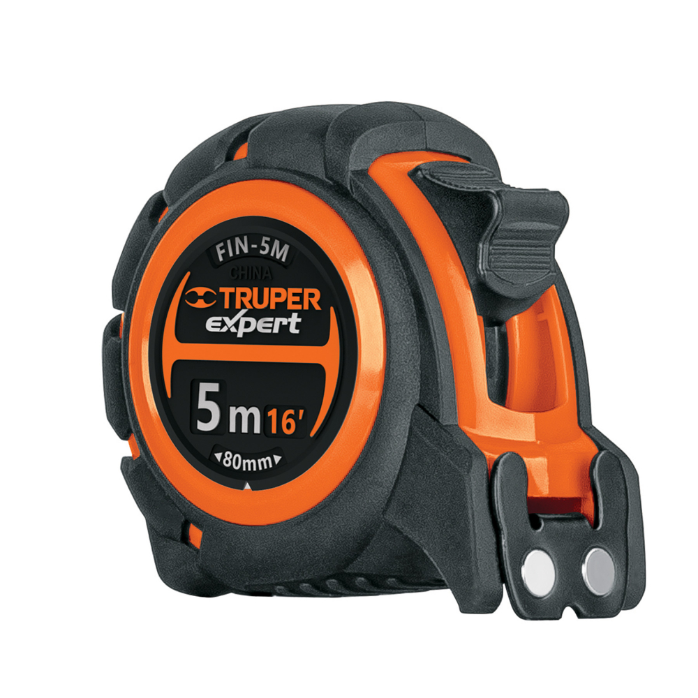 Flexómetro industrial contra impactos 5 m cinta 19 mm FIN-5M