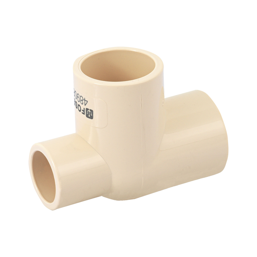 Tee reducida lateral de CPVC 3/4' x 1/2' x 3/4', FOSET CPVC-726
