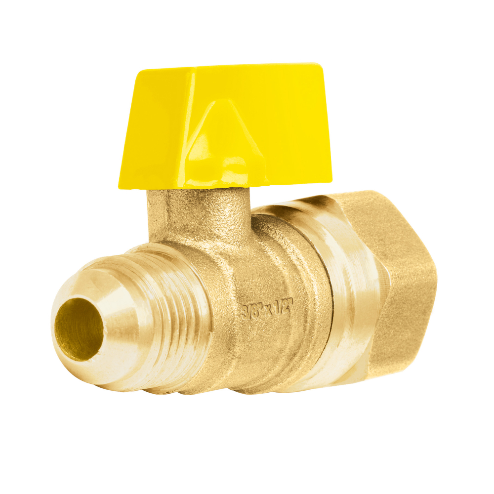 Válvula de control de latón para gas, 3/8' x 1/2', FOSET VG-554