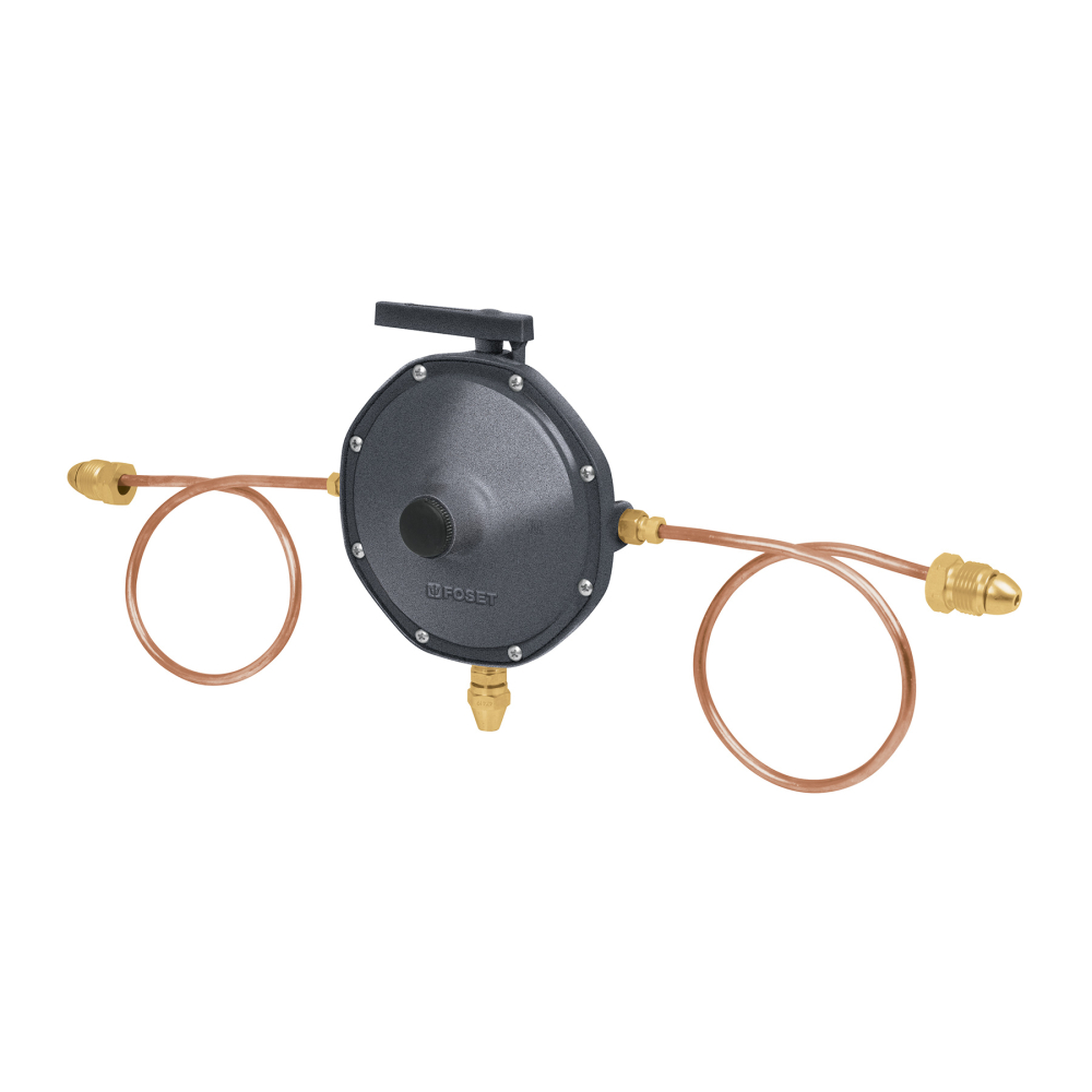Regulador de gas LP, 2 vías, 2 pigtails, baja presión RG-200