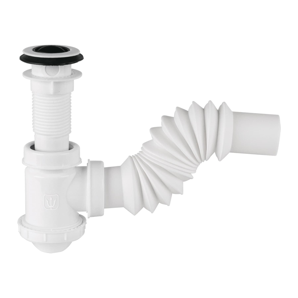 Céspol de bote de polietileno con contra, para lavabo, FOSET CE-218