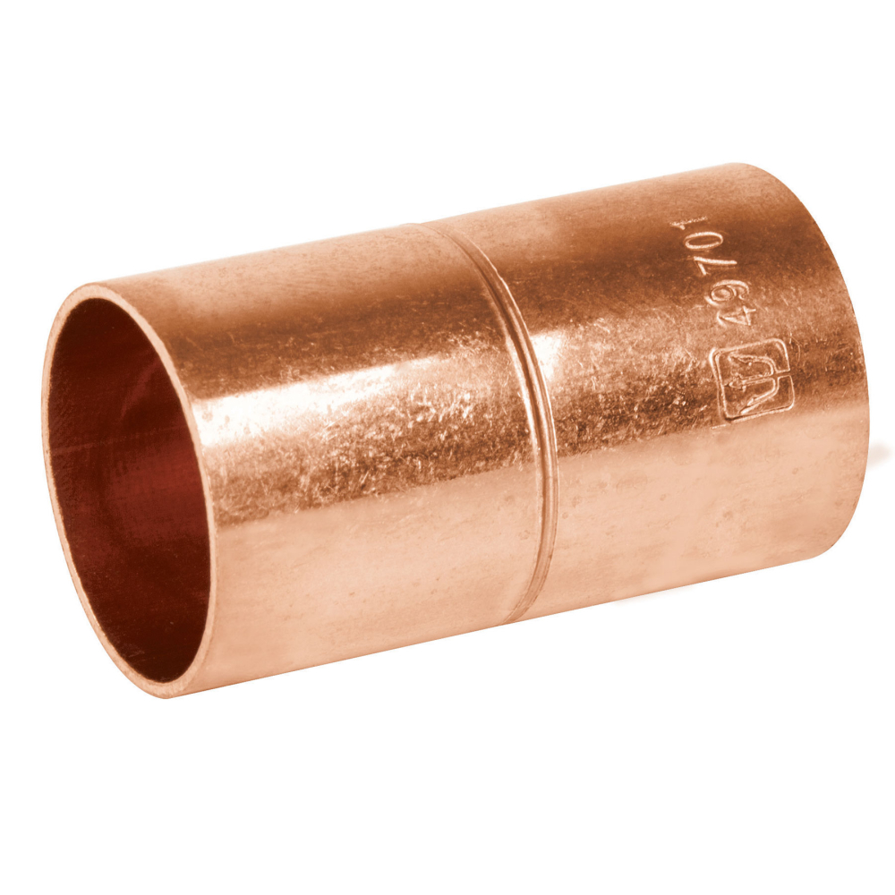 Cople de cobre 3/4', con ranura, FOSET CC-262