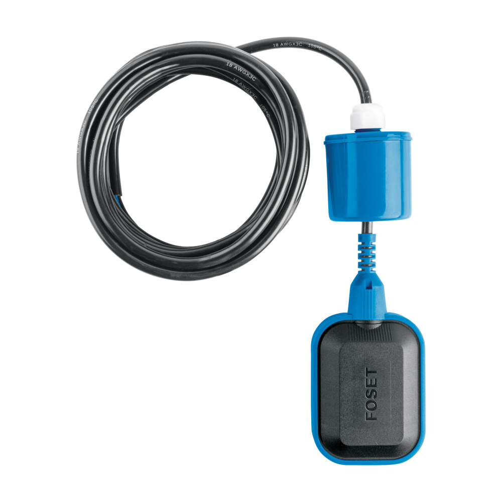 Flotador eléctrico con cable de 6 m, 10 A, FOSET FLE-6