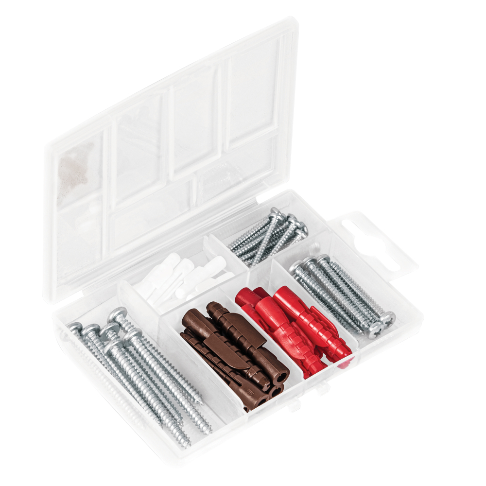 Estuche 26 taquetes 3/16', 1/4', 5/16', c/pijas #6, #8, #10 TQ-26J