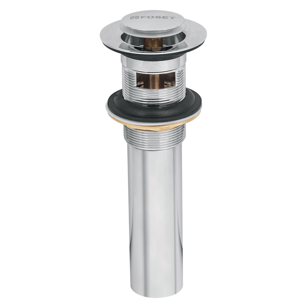 Contra para lavabo, con rebosadero, sistema push, cromo CE-206
