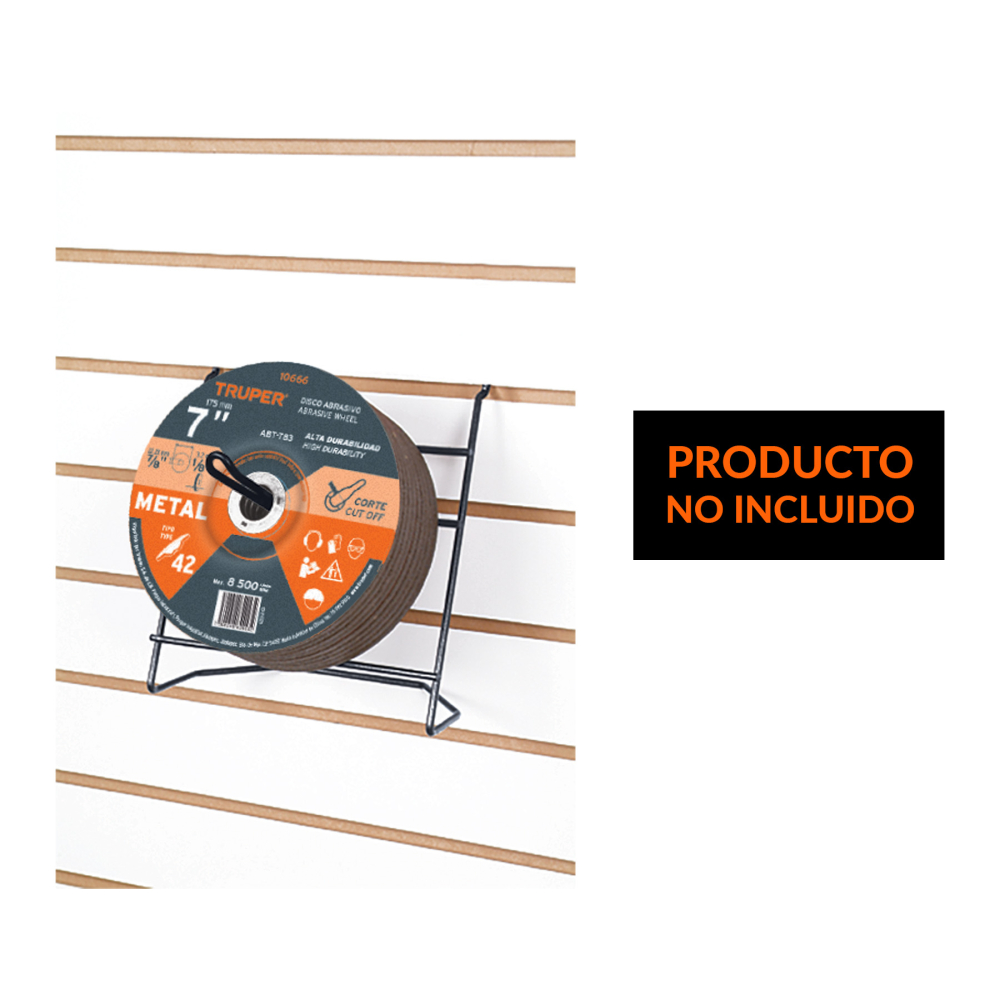 Rack para discos abrasivos 7 y 9', TRUPER R-DISA-7/9