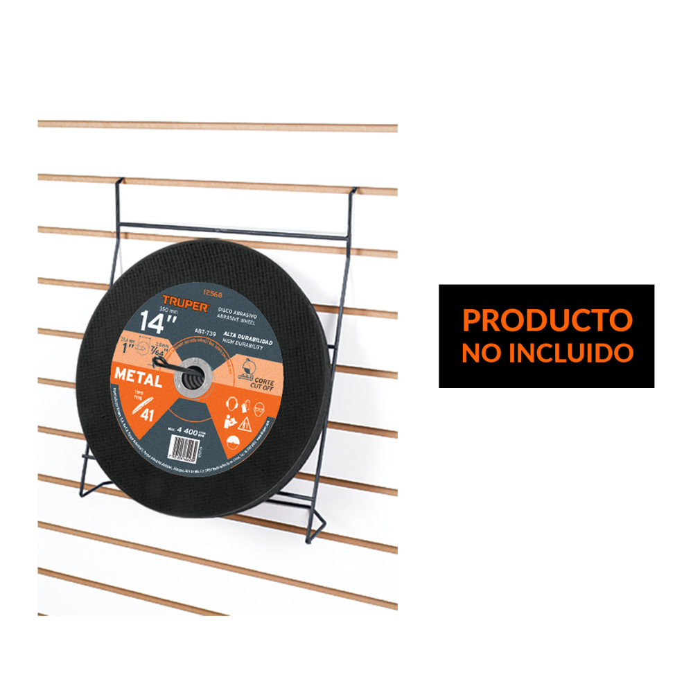 Rack para discos abrasivos 14', TRUPER R-DISA-14