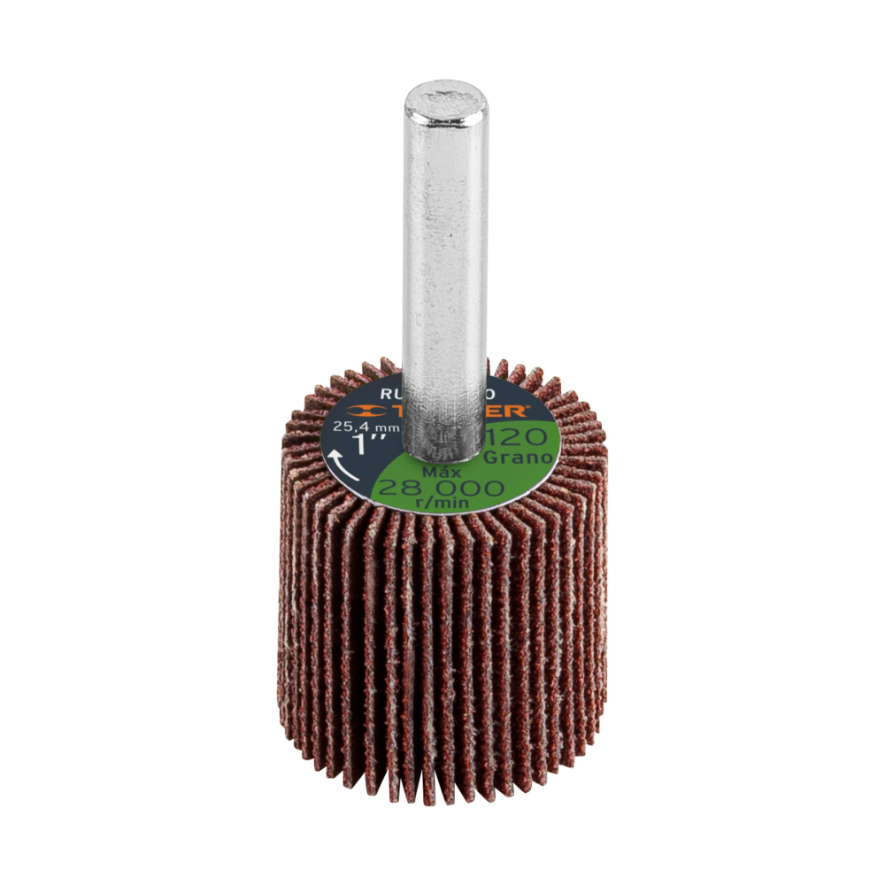 Rueda flap de 1', grano 120, TRUPER RUFLA-1120