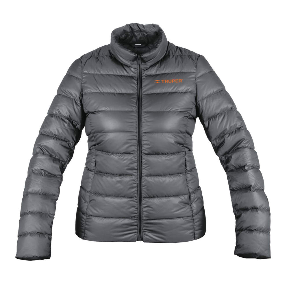Chamarra de plumas ligera para mujer, gris, G, TRUPER CHAM-GD-G