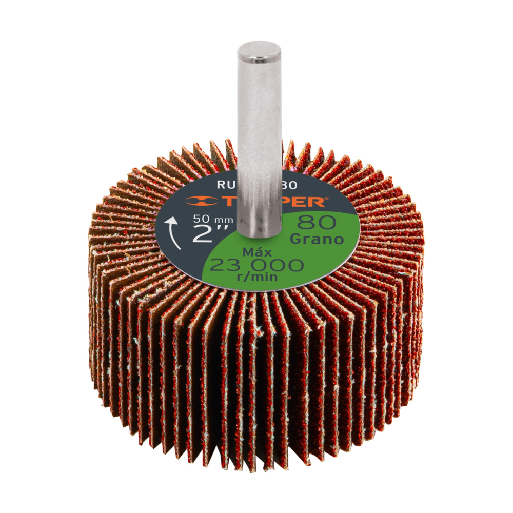 Rueda flap de 2', grano 80, TRUPER RUFLA-280