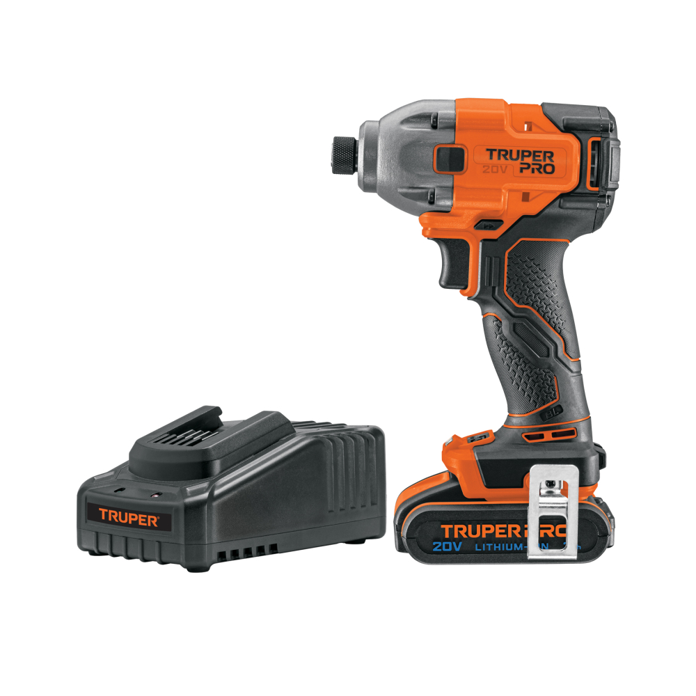 Destornillador de impacto 1/4', 20V, 1 batería 2Ah, PRO DIMI-20A2