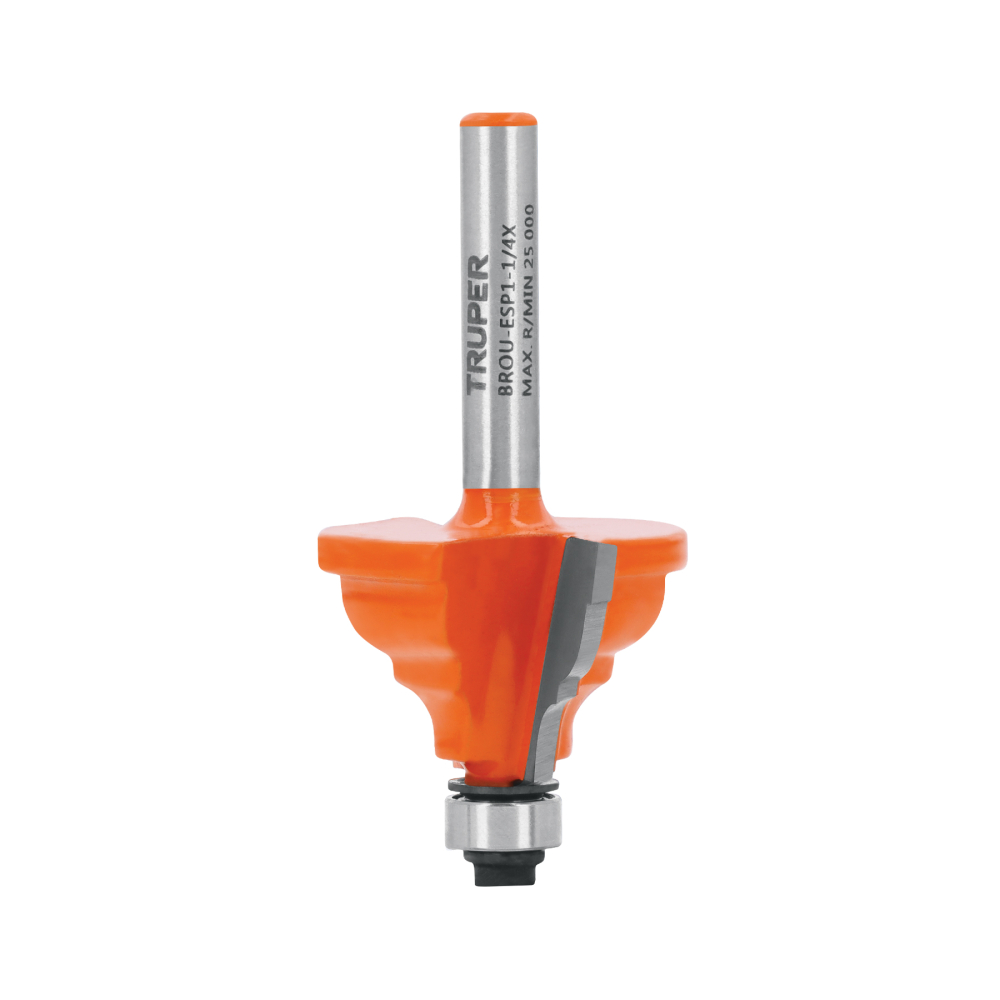 Broca para router, española, 1-1/4', con balero, TRUPER BROU-ESP1-1/4X