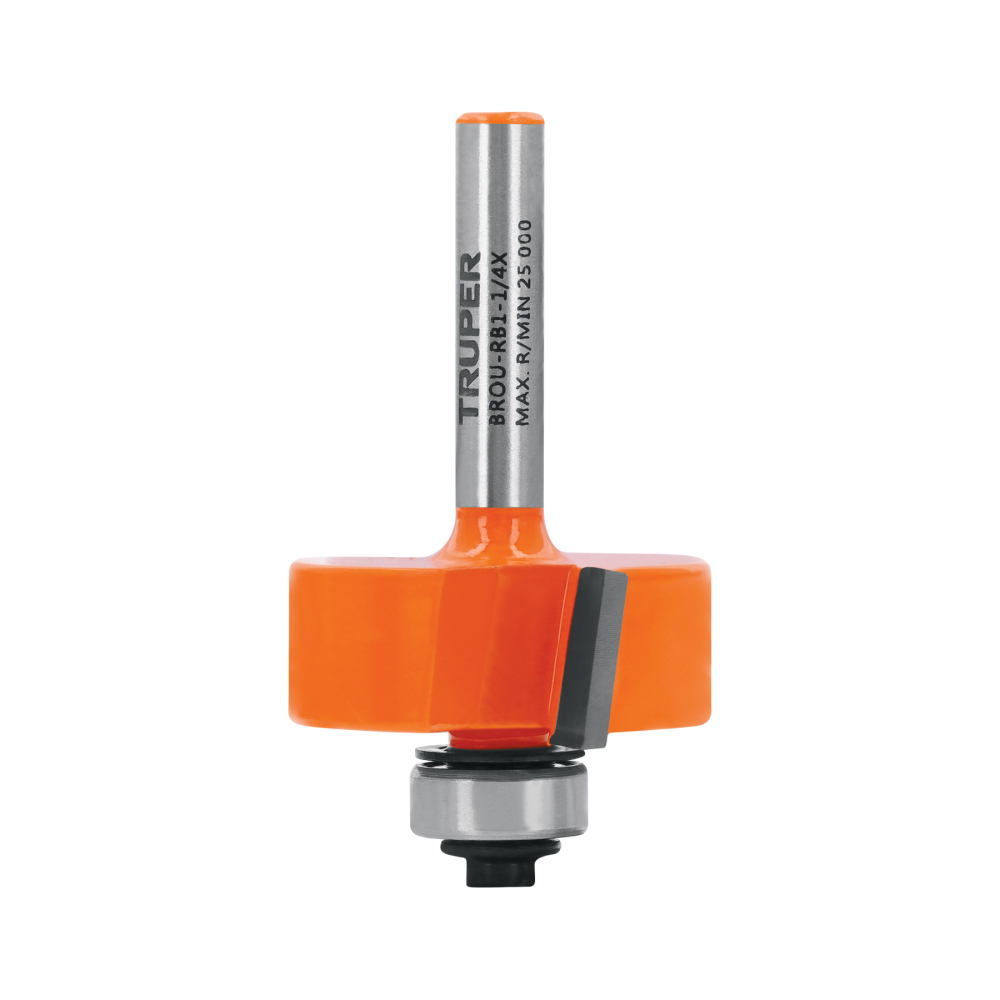 Broca para router, rebajado, 1-1/4' con balero, TRUPER BROU-RB1-1/4X