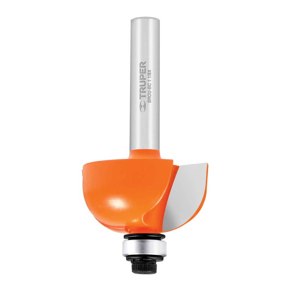Broca para router, bocel cuarto, 1-1/8' con balero, TRUPER BROU-BC1-1/8X