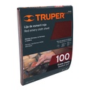 Lija de esmeril roja grano 100 de óxido de aluminio, TRUPER LIMER-100