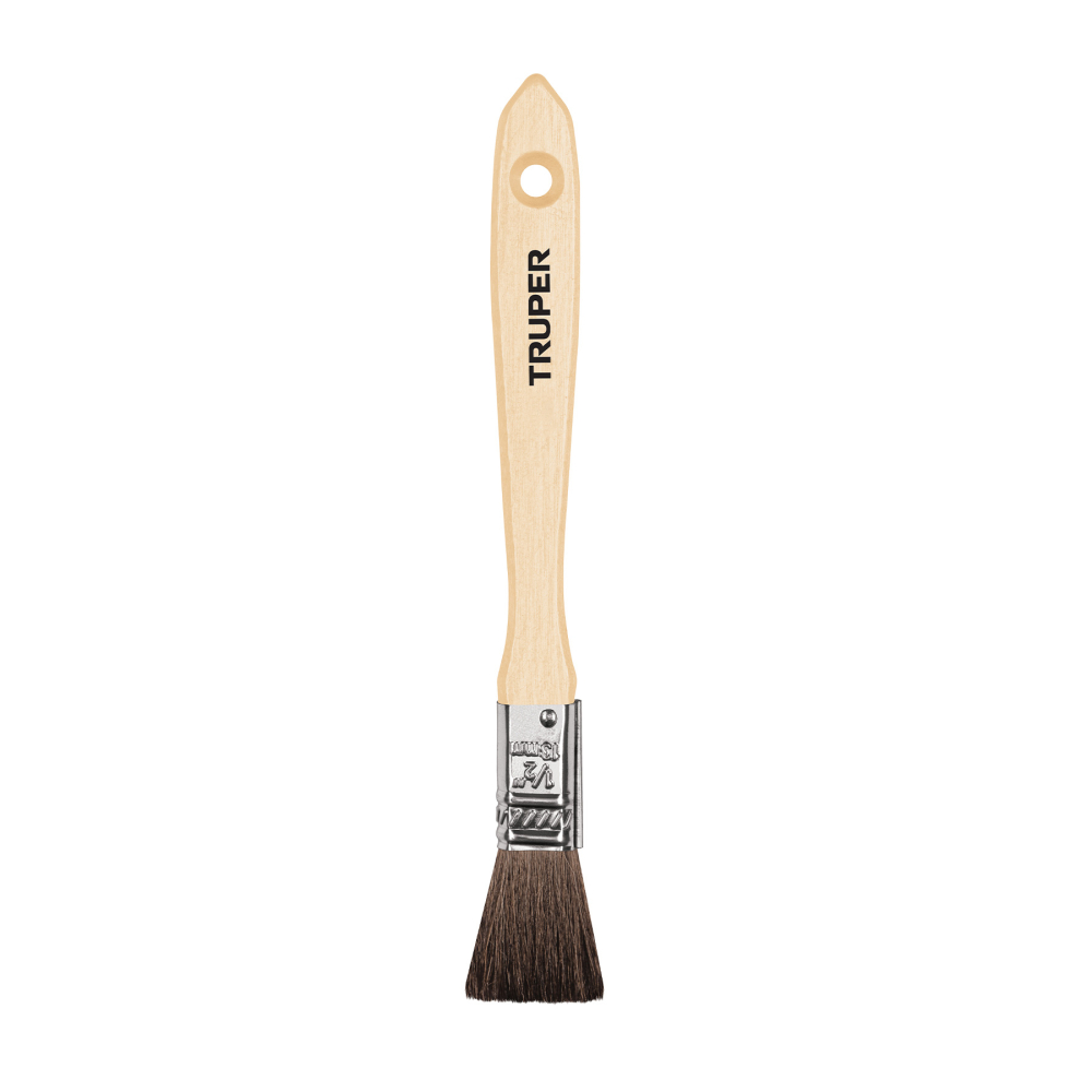 Brocha pelo de camello de 1/2' con mango de madera, TRUPER BRT-1/2C