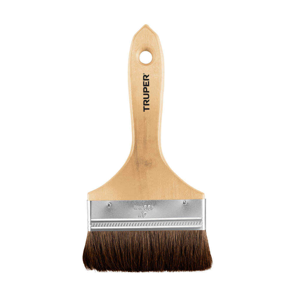 Brocha pelo de camello de 4' con mango de madera, TRUPER BRT-4C