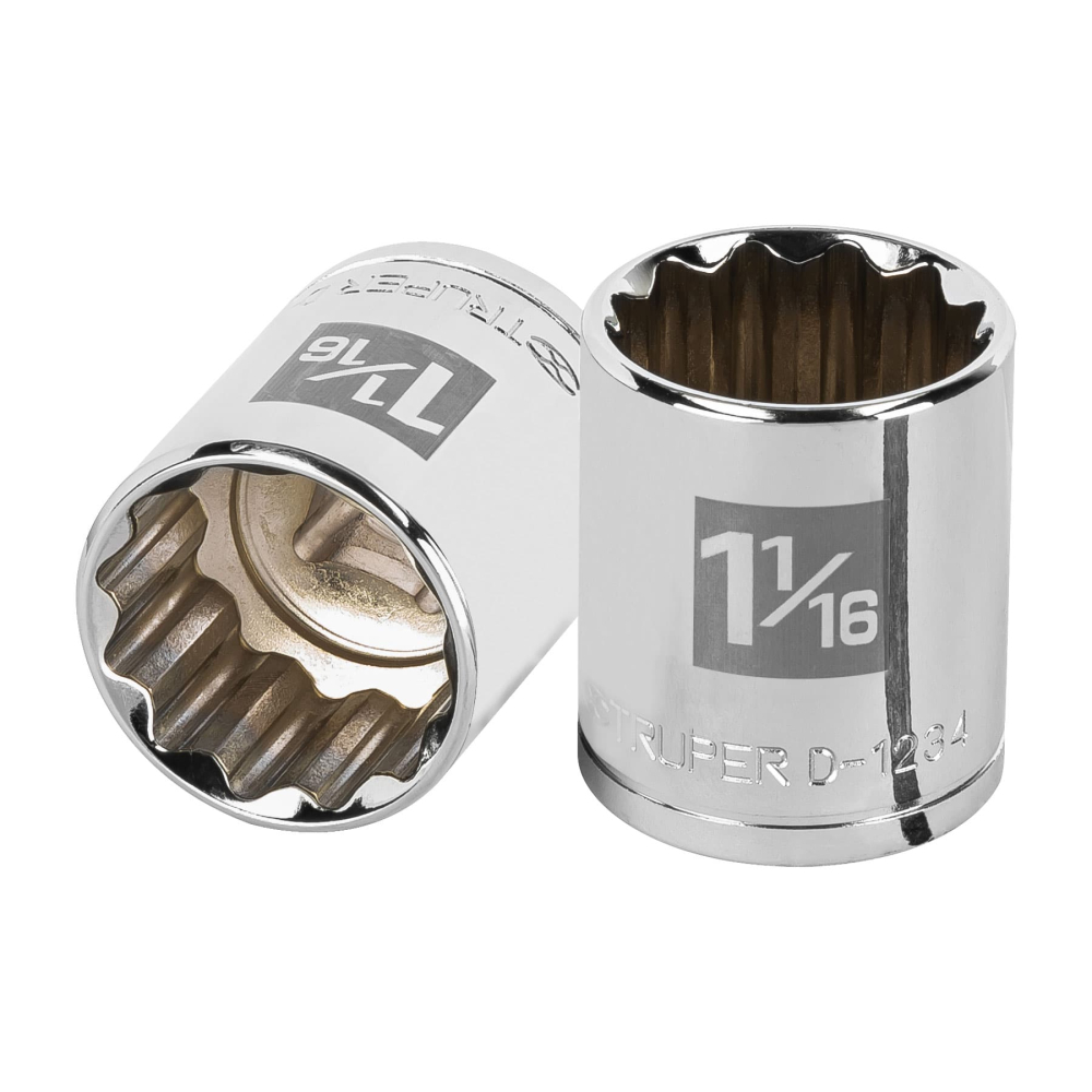 Dado de 1-1/16', 12 puntas, cuadro 1/2', TRUPER D-1234
