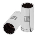 Dado largo de 1-1/8', 12 puntas, cuadro 1/2', TRUPER D-1236-EL