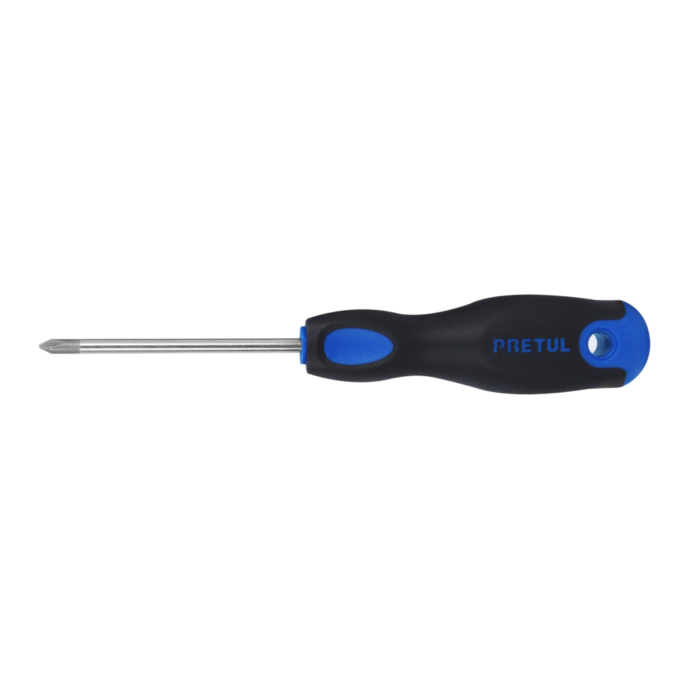Desarmador de cruz 3/16' x 3' mango Comfort Grip, PRETUL DP-3/16X3BP