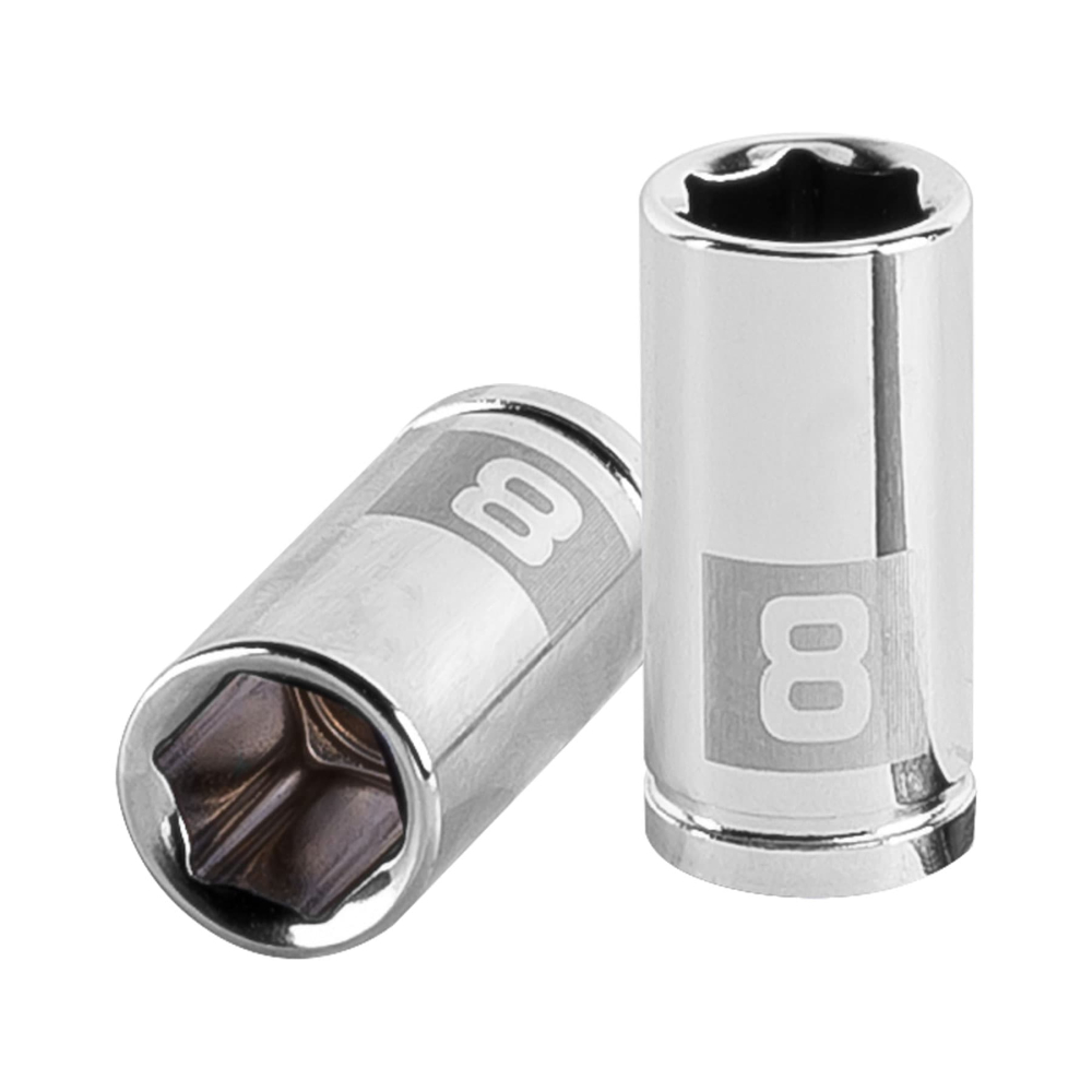 Dado de 8 mm, 6 puntas, cuadro 1/4', TRUPER D-1408-M