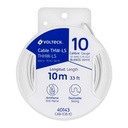 Carrete con 10 m de cable THHW-LS 10 AWG blanco, VOLTECK CAB-10B-10