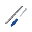 Kit de 20 taquetes 3/8' con pijas #12 y 1 broca 3/8', FIERO TQ-3/8J