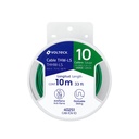 Carrete con 10 m de cable THHW-LS 10 AWG verde, VOLTECK CAB-10V-10
