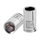 Dado de 10 mm, 6 puntas, cuadro 1/4', TRUPER D-1410-M