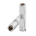 Dado largo de 7 mm, 6 puntas, cuadro 1/4', TRUPER D-1407-LM