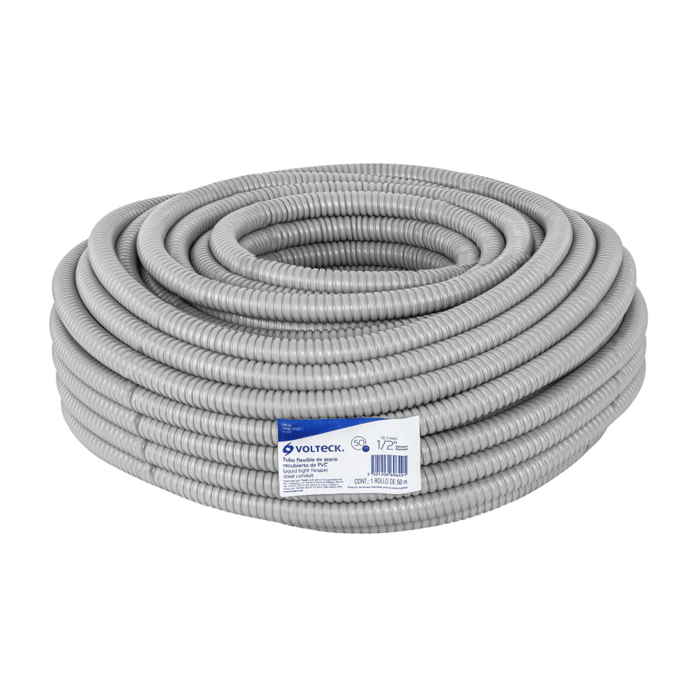 Rollo de 50 m de tubo flexible liquid tight de 1/2', VOLTECK TFR-1/2