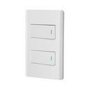 Placa armada blanca 1 interruptor y 1 de 3 vías 1 mód,Lisboa PA-APDO1-ELB