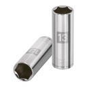 Dado largo de 13 mm, 6 puntas, cuadro 1/4', TRUPER D-1413-LM
