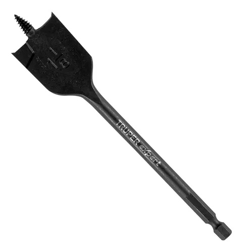 Broca plana de manita 1-1/8' para madera, Truper Expert BPX-1-1/8