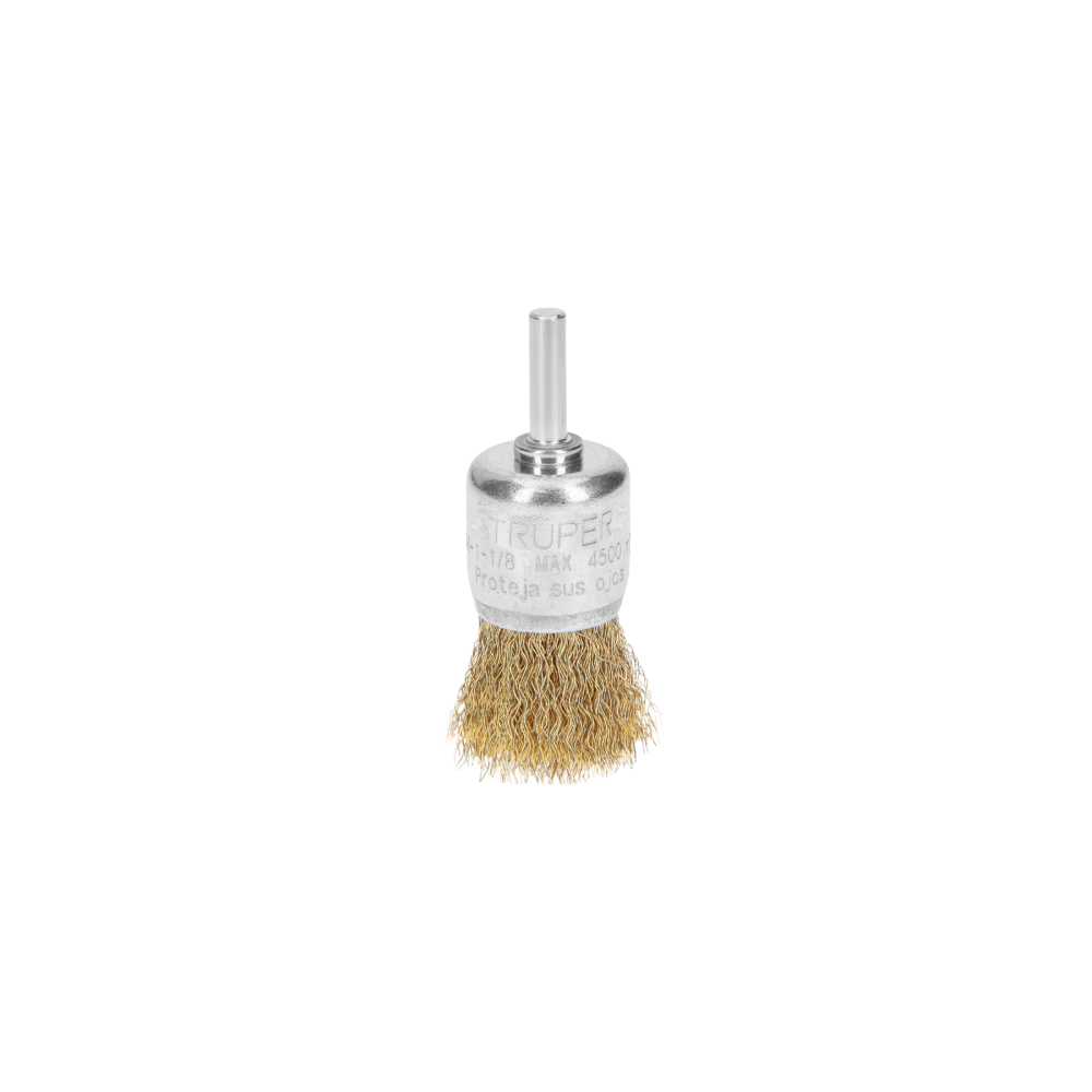 Carda tipo brocha 1-1/8' alambre grueso para taladro, TRUPER COM-1-1/8