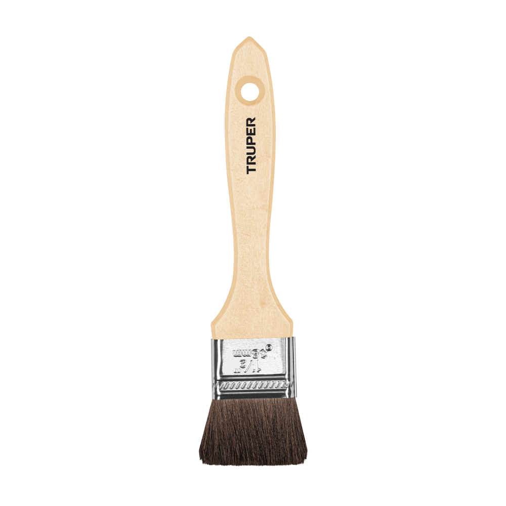 Brocha pelo de camello de 1-1/2' con mango de madera, TRUPER BRT-1-1/2C