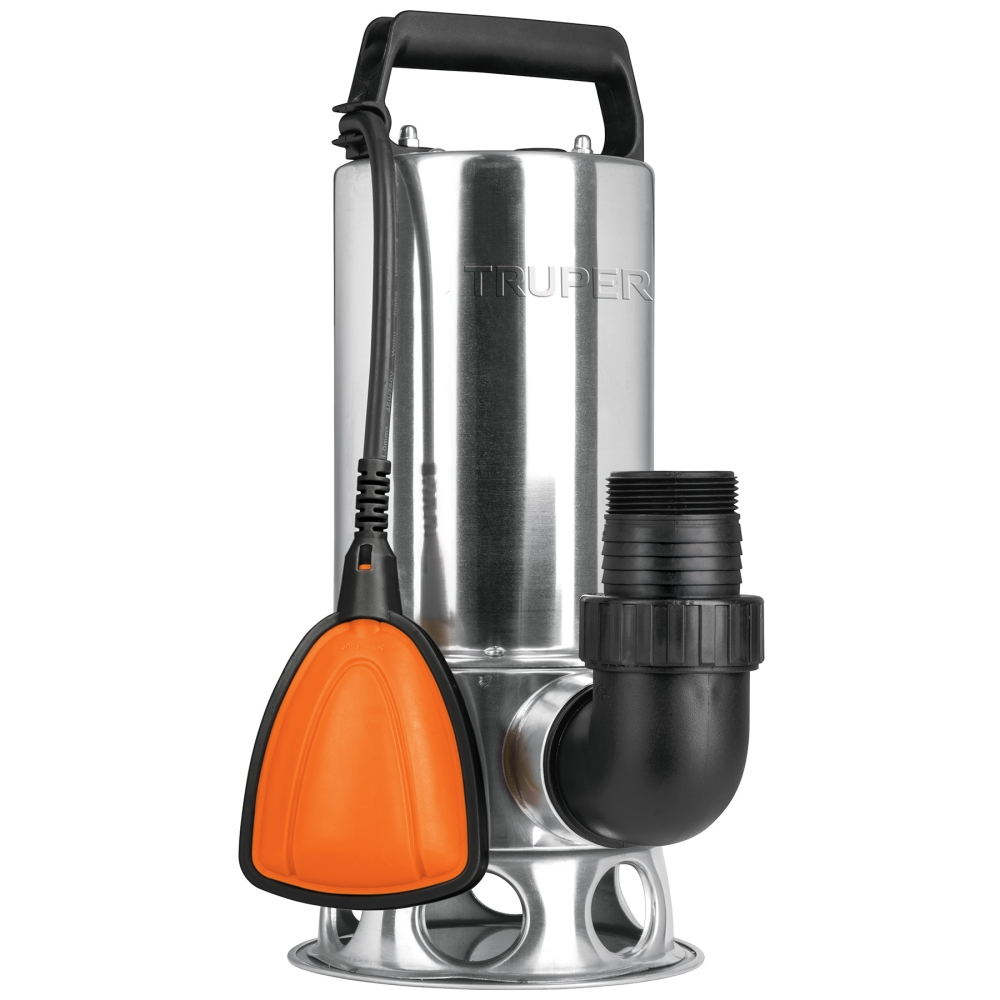Bomba sumergible acero inoxidable,agua sucia,1-1/2HP, TRUPER BOS-1-1/2SM